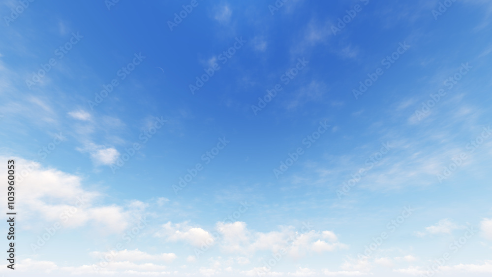 Fototapeta premium Cloudy blue sky abstract background, 3d illustration