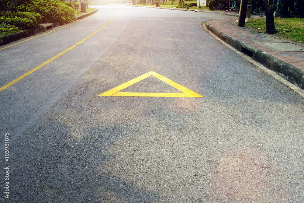 custom made wallpaper toronto digitalArrow on the road, yellow 