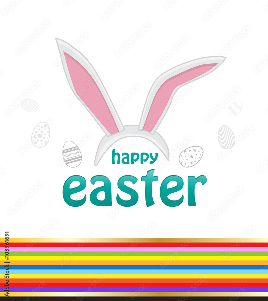 Happy easter cards illustration with easter bunny, easter rabbit Happy easter cards illustration with easter bunny, easter rabbit