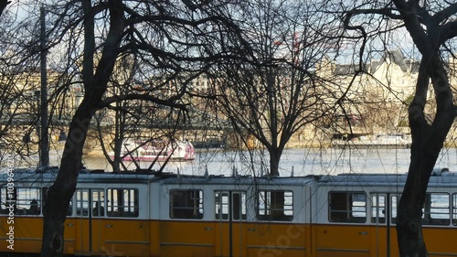 Lanchid river view and river cruise on Danube, Budapest