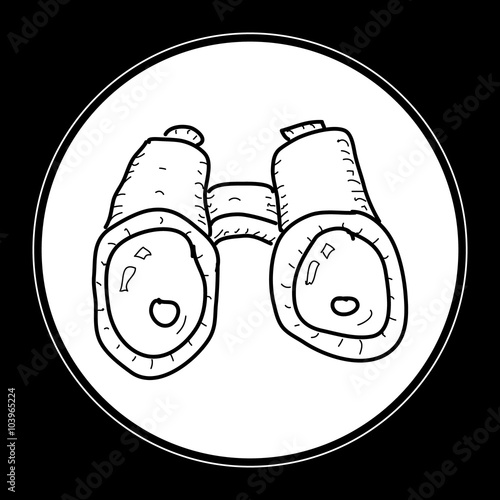 Simple doodle of a pair of binoculars