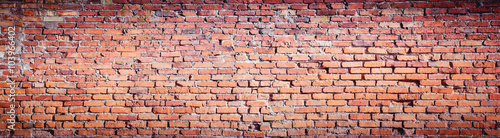 Background of red brick wall pattern texture. High resolution.