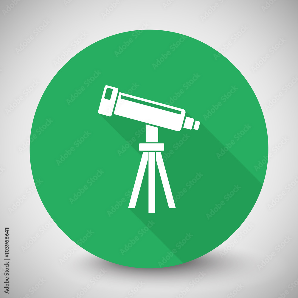 White Smartphone icon with long shadow on green circle White Smartphone icon with long shadow on green circle