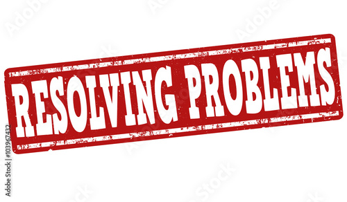 Resolving problems stamp