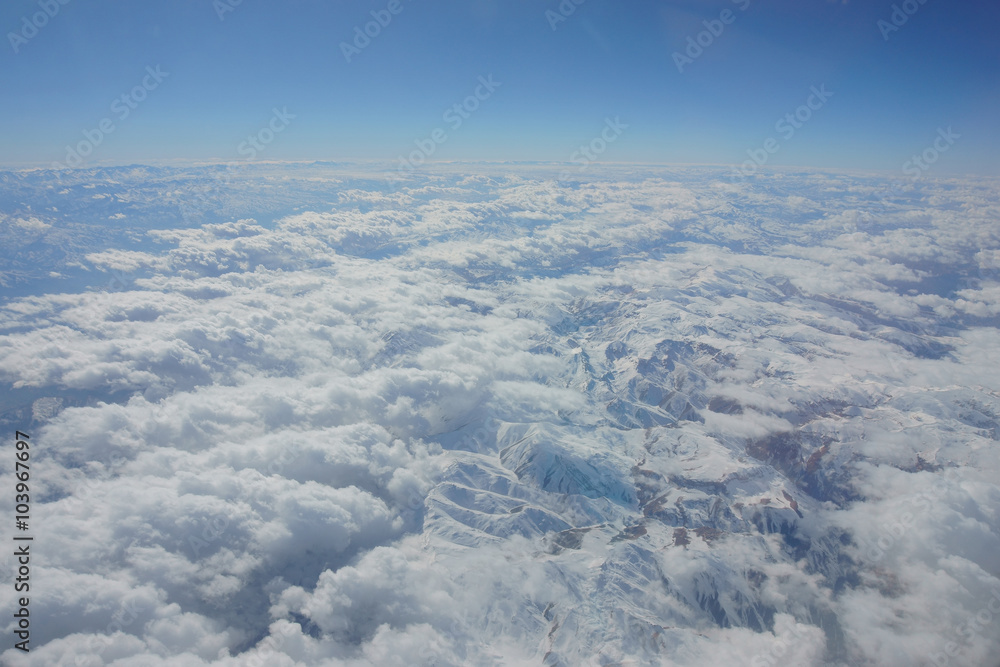 Naklejka premium Earth view from above