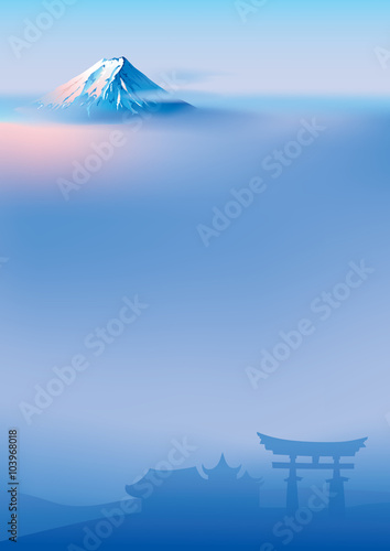 Fuji and torii