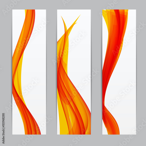 Abstract Colored Wave Header Background. Vector Illustration