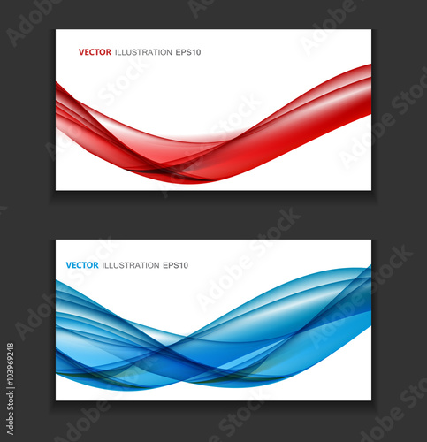 Abstract Colored Wave Card Background. Vector Illustration