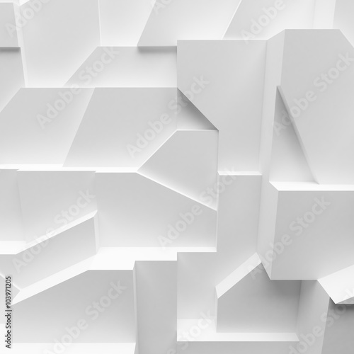 Geometric color abstract polygons, as crack wall