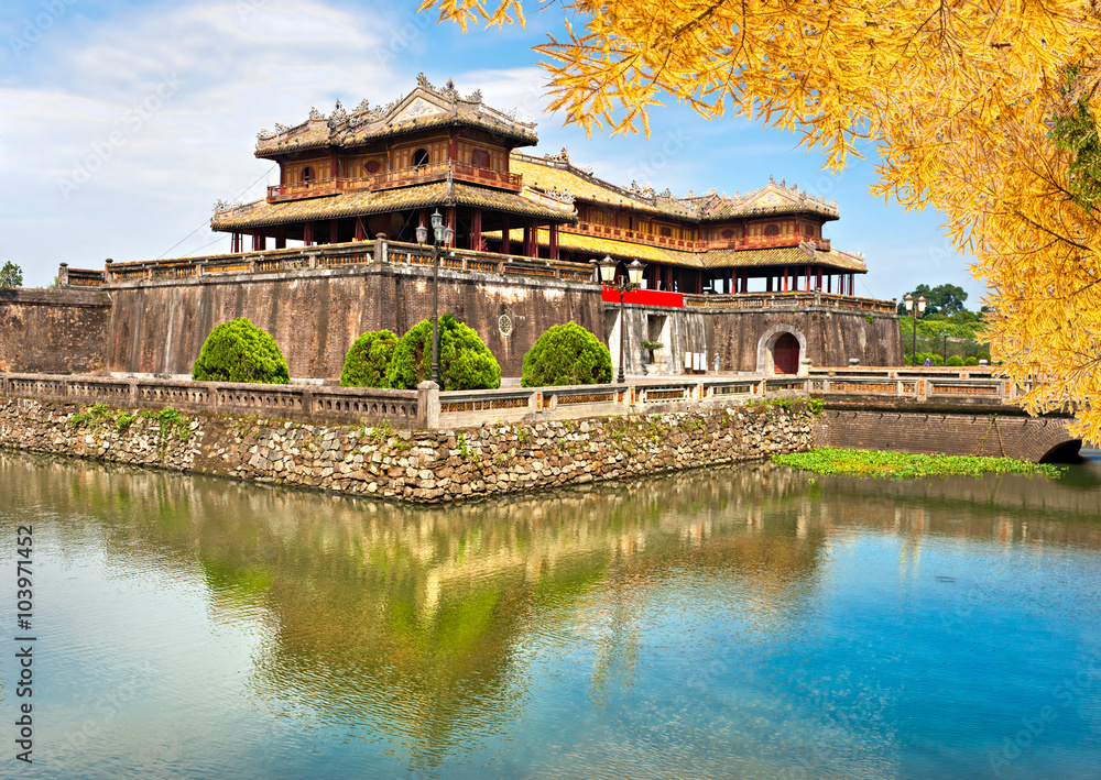 Entrance of Citadel, Hue, Vietnam.