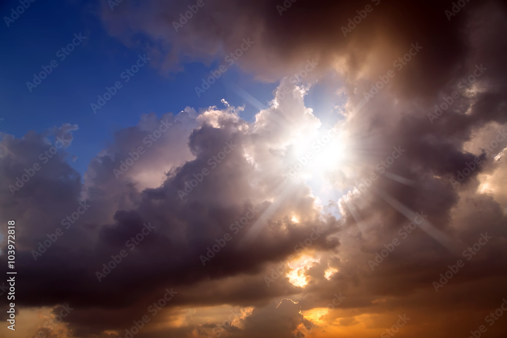Fototapeta premium cloud sunset sky beauty background