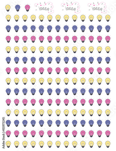 Minimalistic light bulbs printable planner stickers for all kind of planners ,notebooks,scrapbooks,school,paper,agendas,fabric etc.