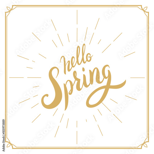 Spring is Coming. Hand drawn lettering.