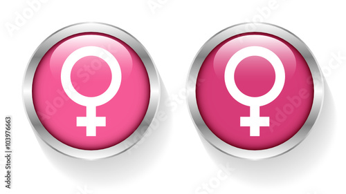 Female Gay Buttons Silver
