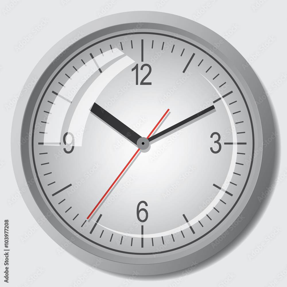 Wall mounted digital clock. Vector illustration. Wall mounted digital clock. Vector illustration.
