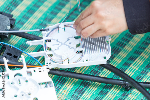 Wallpaper Mural fiber optic fusion splicer in field Torontodigital.ca