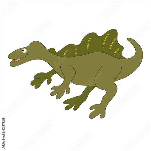 Spinosaurus on a white background.