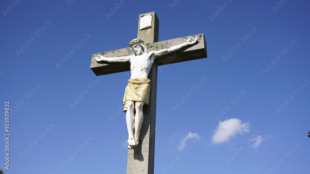 Jesus am Kreuz - Wegekreuz