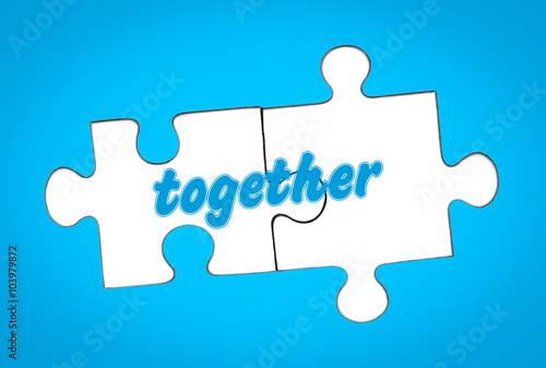 together Puzzle Konzept