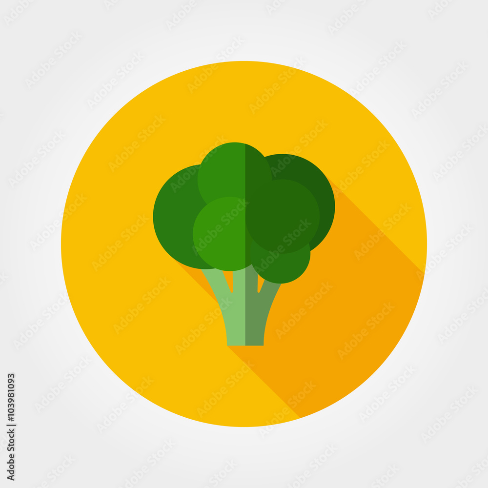 Broccoli. Food icon. Broccoli. Food icon.