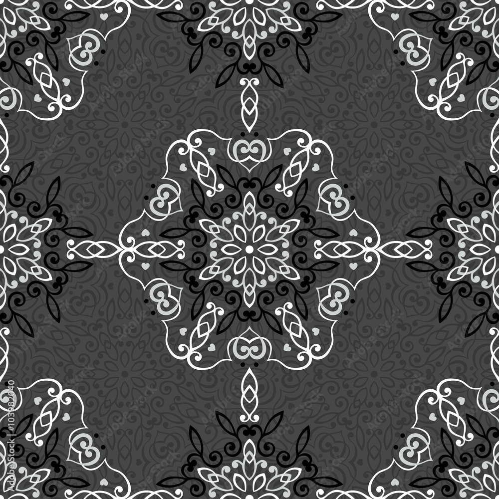 Seamless background with abstract ethnic pattern. Seamless background with abstract ethnic pattern.
