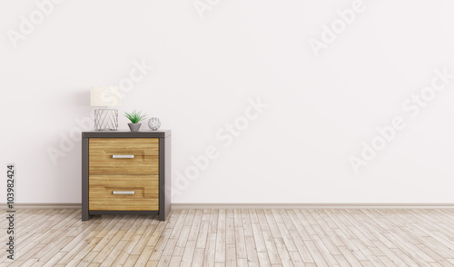 Картината върху платно Interior of a room with cabinet 3d render