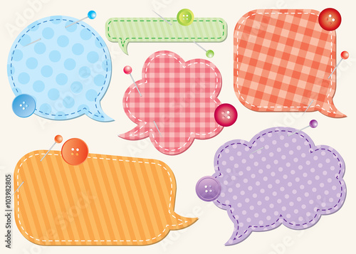 set of speech bubbles