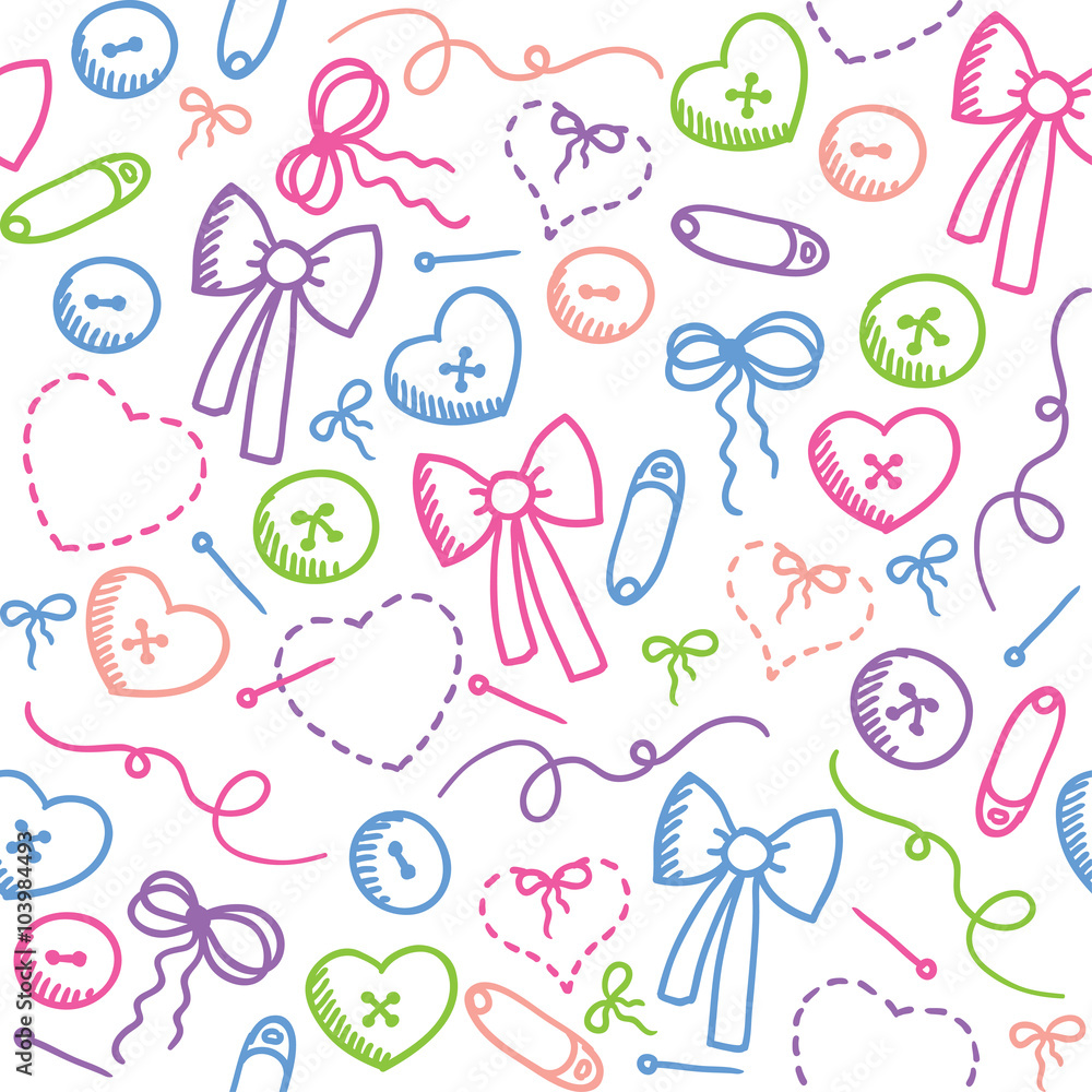 pattern with sewing elements pattern with sewing elements