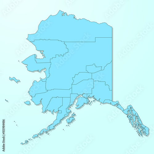 Alaska blue map on degraded background vector