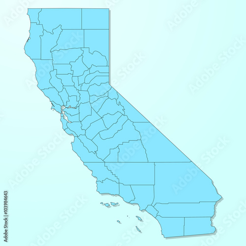 California blue map on degraded background vector