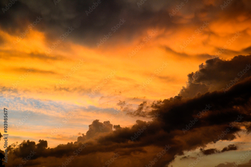 Fototapeta premium wieczorny zachód słońca