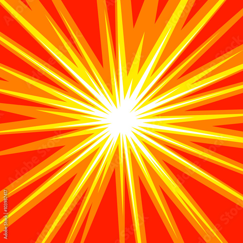 Sun rays or star burst element Explosion radial lines
