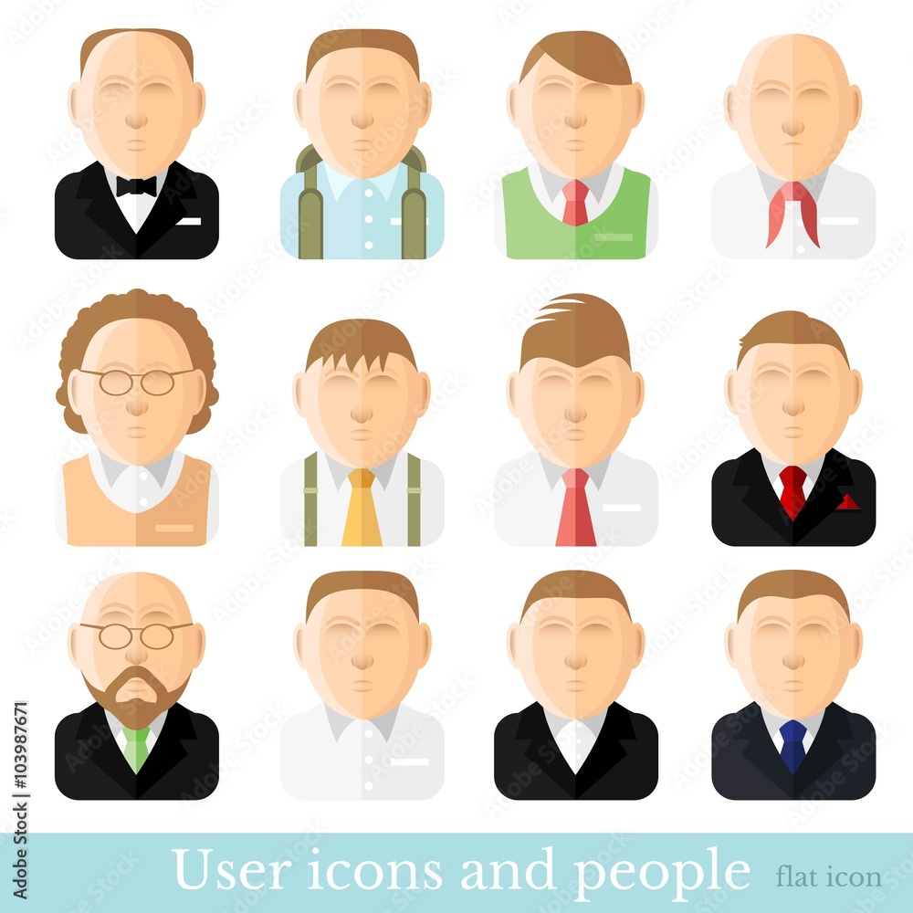 avatar people icons set people flat icons avatar people icons set people flat icons