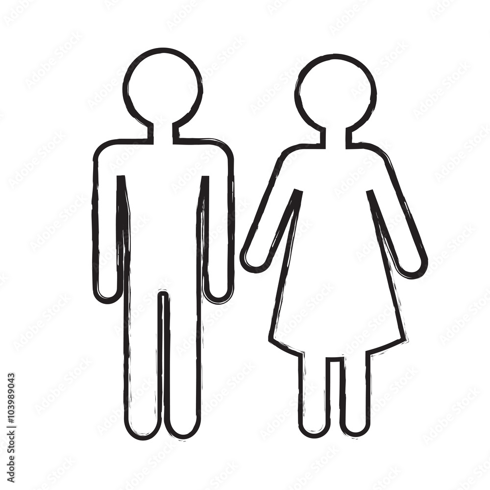 man and lady People icon Illustration design man and lady People icon Illustration design