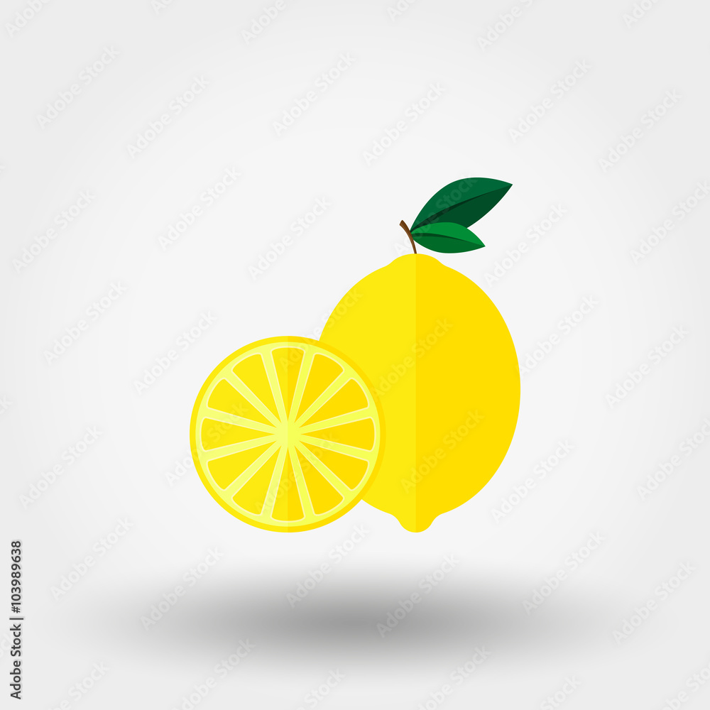 Lemon. Flat icon. Lemon. Flat icon.