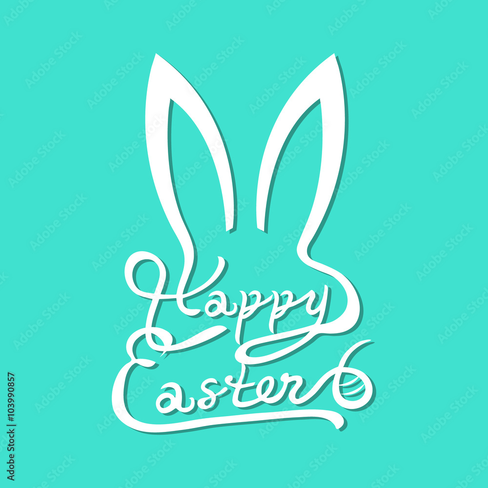 happy easter text, lettering calligraphy, vector happy easter text, lettering calligraphy, vector