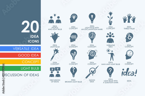 Set of idea icons