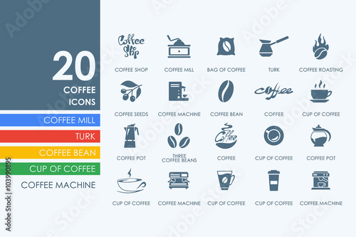 Set of coffee icons