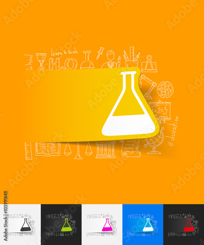 tube paper sticker with hand drawn elements