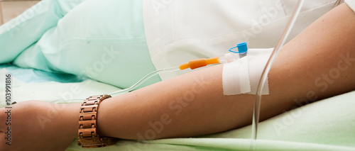 receive an infusion at clinic photo