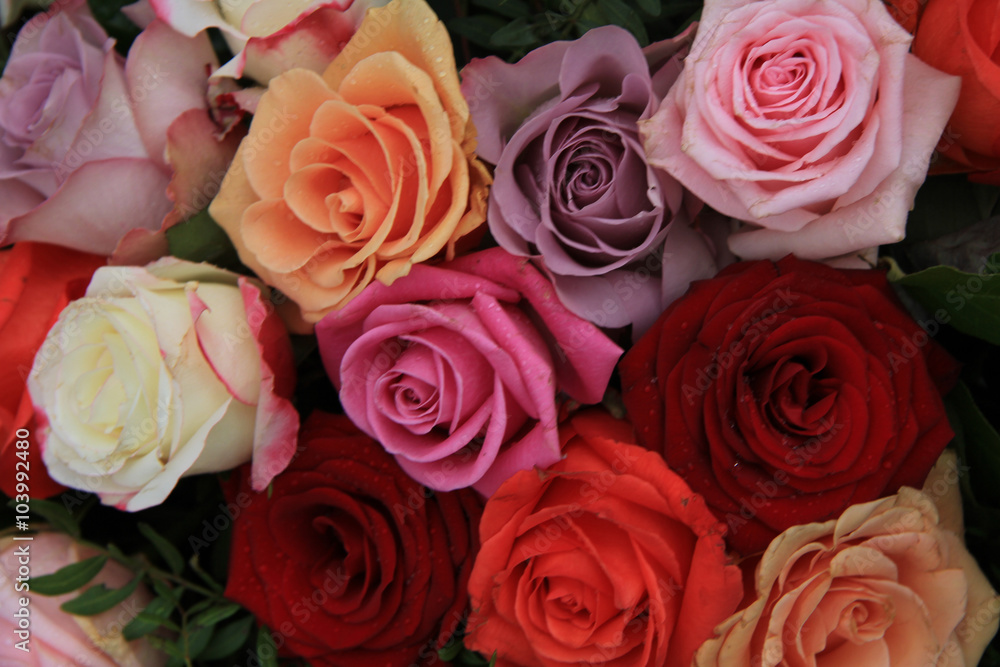 Mixed bridal roses Mixed bridal roses
