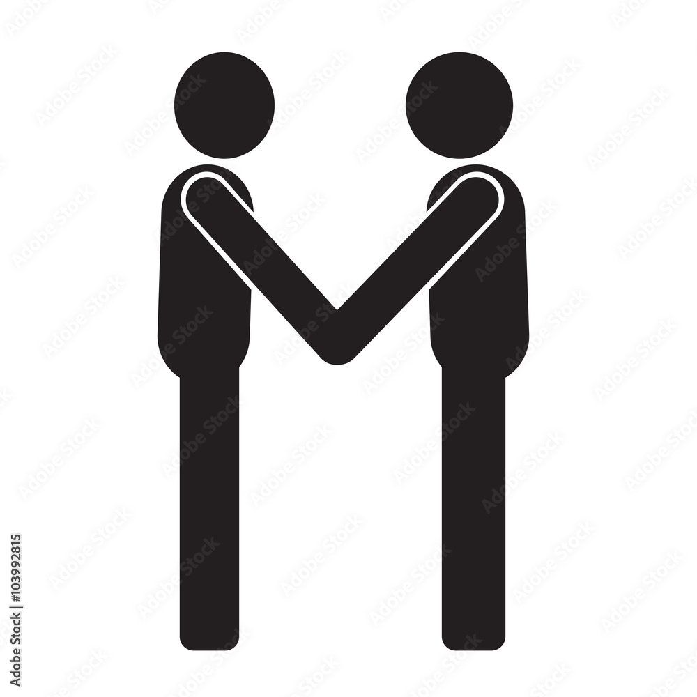 Business Mans Handshake Icon Illustration design Business Mans Handshake Icon Illustration design