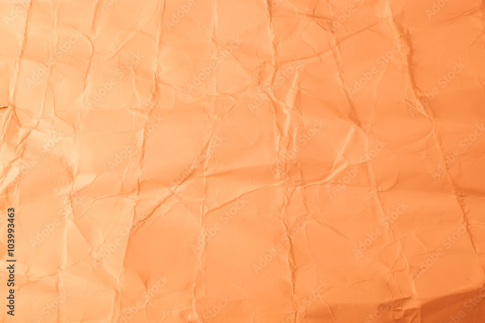 Texture creased orange paper background. Texture creased orange paper background.