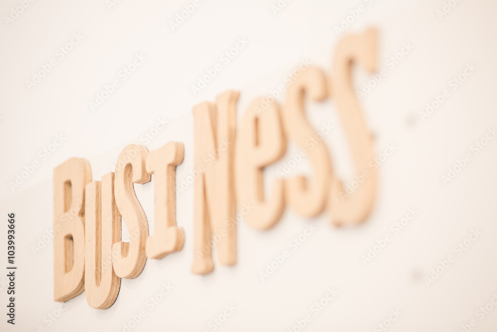 The word business in wooden blocks The word business in wooden blocks