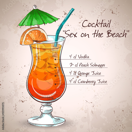 Sex on the Beach mixed drink