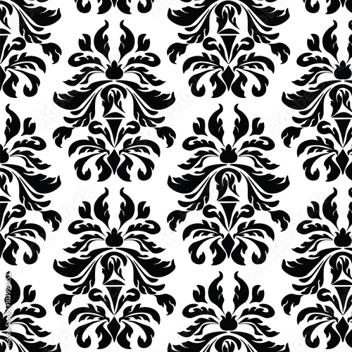 Classic style Acanthus ornament pattern. Vector © castecodesign