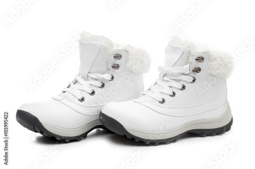 running shoes on the white background
