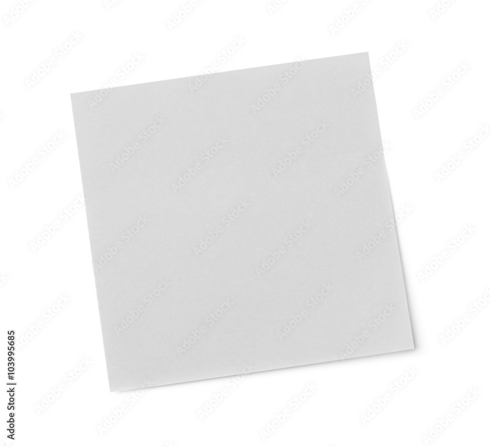 Blank adhesive note Blank adhesive note