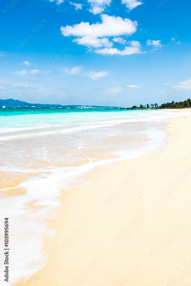 Fototapeta premium Beach, sea, landscape. Okinawa, Japan, Asia.