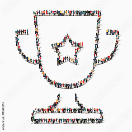 people  shape  cup award icon